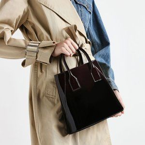 Charles & Keith 100% Leather Structured Bucket Bag